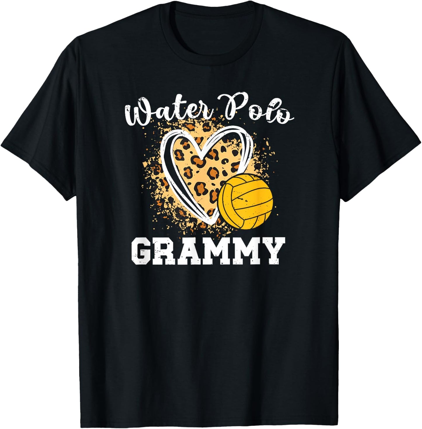 Water Polo Grammy Of A Water Polo Player Grammy Leopard T-Shirt - T-Shirt | Black