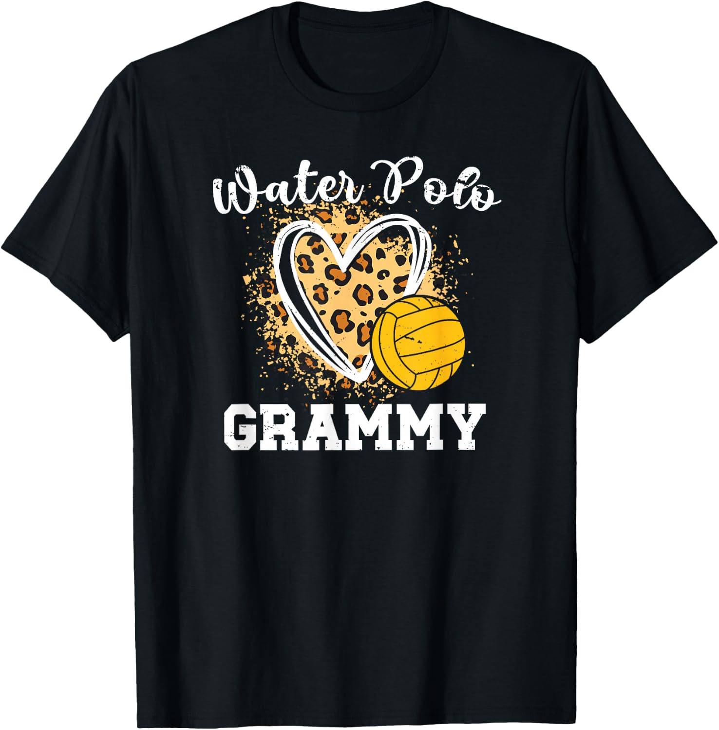 Water Polo Grammy Of A Water Polo Player Grammy Leopard T-Shirt - T-Shirt | Black