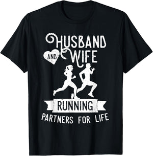 Fitness Running T shirts - Matching Couples Workout Outfits T-Shirt - T-Shirt | Black