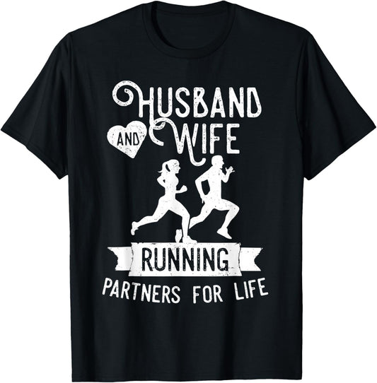 Fitness Running T shirts - Matching Couples Workout Outfits T-Shirt - T-Shirt | Black