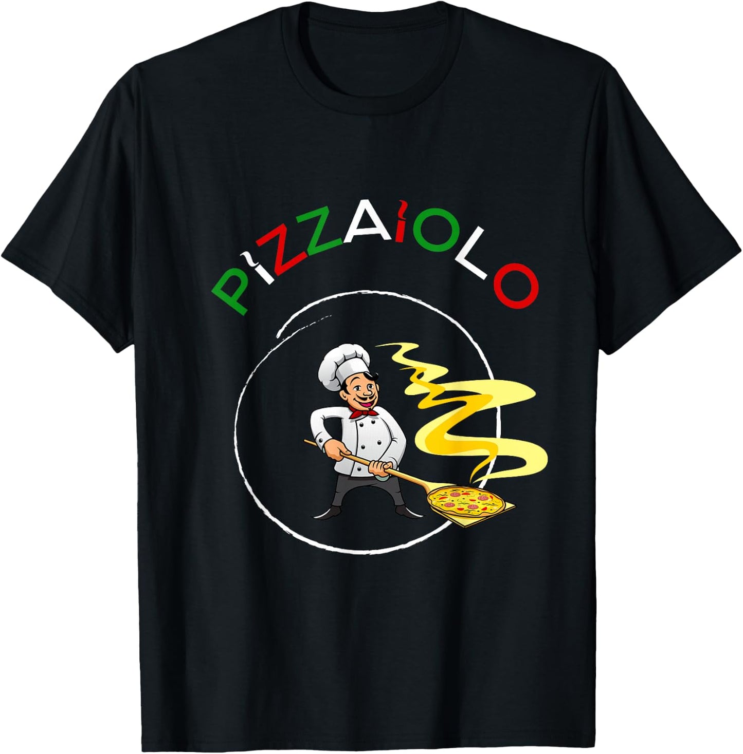 Pizzaiolo Pizza Baker Fun Shirt Pizzaiolo , black T-Shirt - T-Shirt | Black