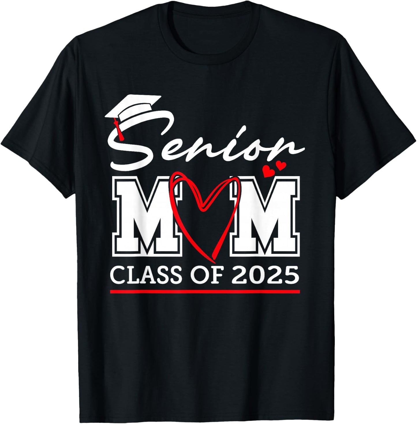Senior Mom Class of 2025 proud mom of a 2025 senior T-Shirt - T-Shirt | Black