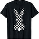 Racing Car Flag Bunny Happy Easter Race Car Boys Girls Kids T-Shirt - T-Shirt | Black