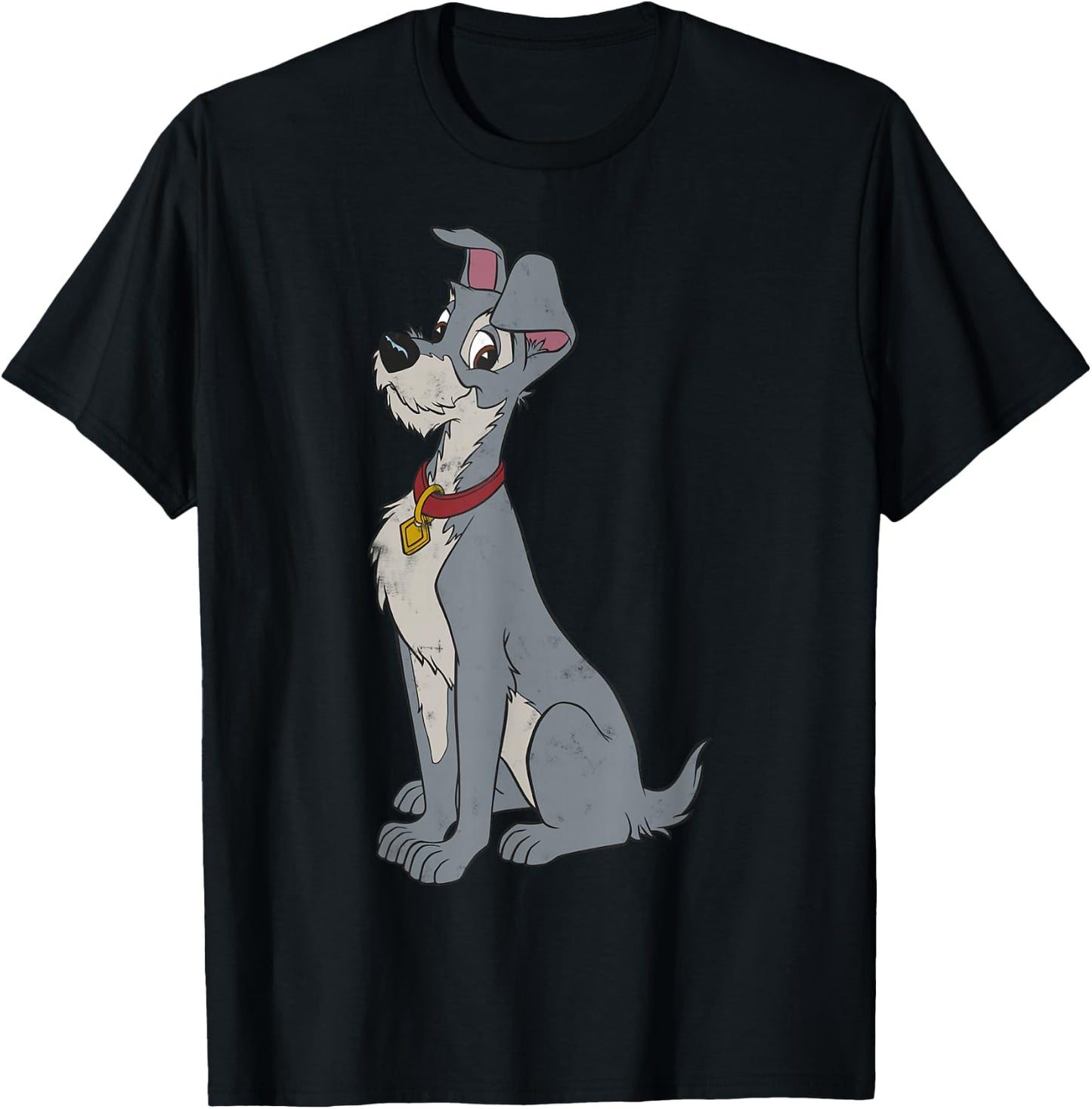 Disney Lady and The Tramp Simple Portrait T-Shirt - T-Shirt | Black