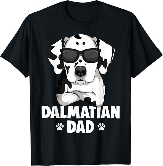 Dalmatian Dog Dad T-Shirt - T-Shirt | Black