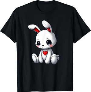 Sad Bunny Alt Girl Pastel Goth Kawaii Clothes Creepy Doll T-Shirt - T-Shirt | Black