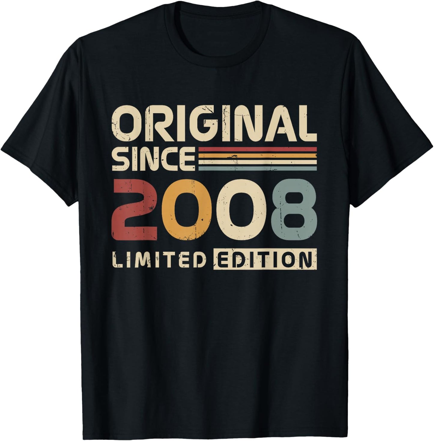 Original 2008 Birthday Gift 18 Years for Boys Girls T-Shirt - T-Shirt | Black