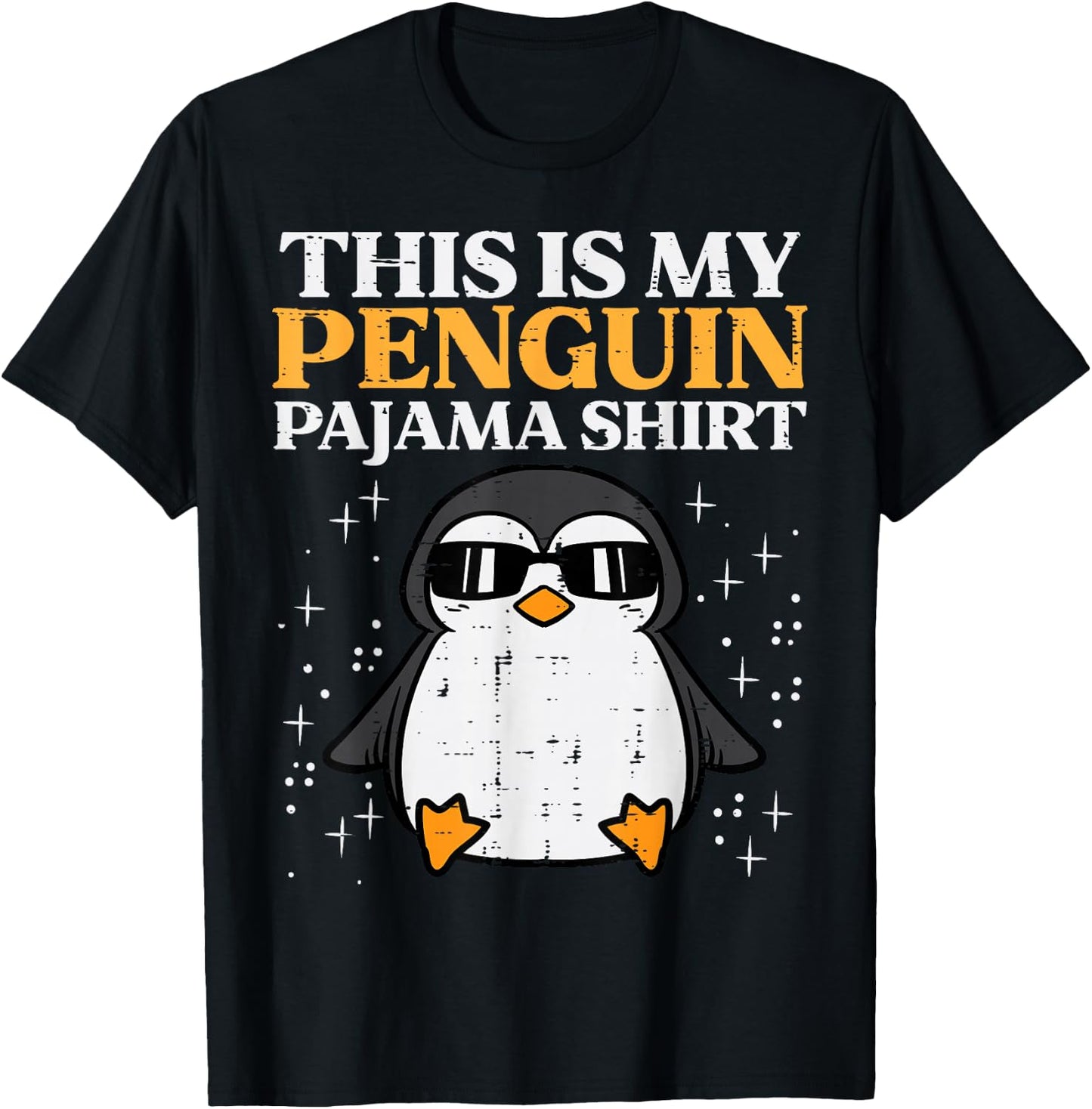 This Is My Penguin Pajama Shirt Girls Boys Kids Women Men T-Shirt - T-Shirt | Black
