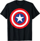 Marvel Avengers Captain America Simple Shield T-Shirt - T-Shirt | Black