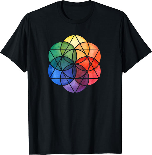 Super Power Seven Chakara meditation T-Shirt - T-Shirt | Black