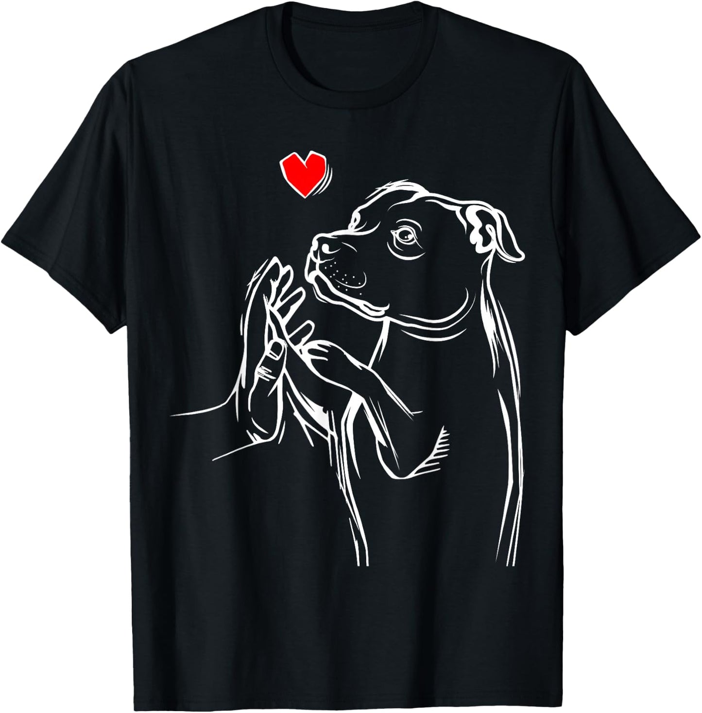Staffordshire Bull Terrier Love Wife Dogs T-Shirt - T-Shirt | Black