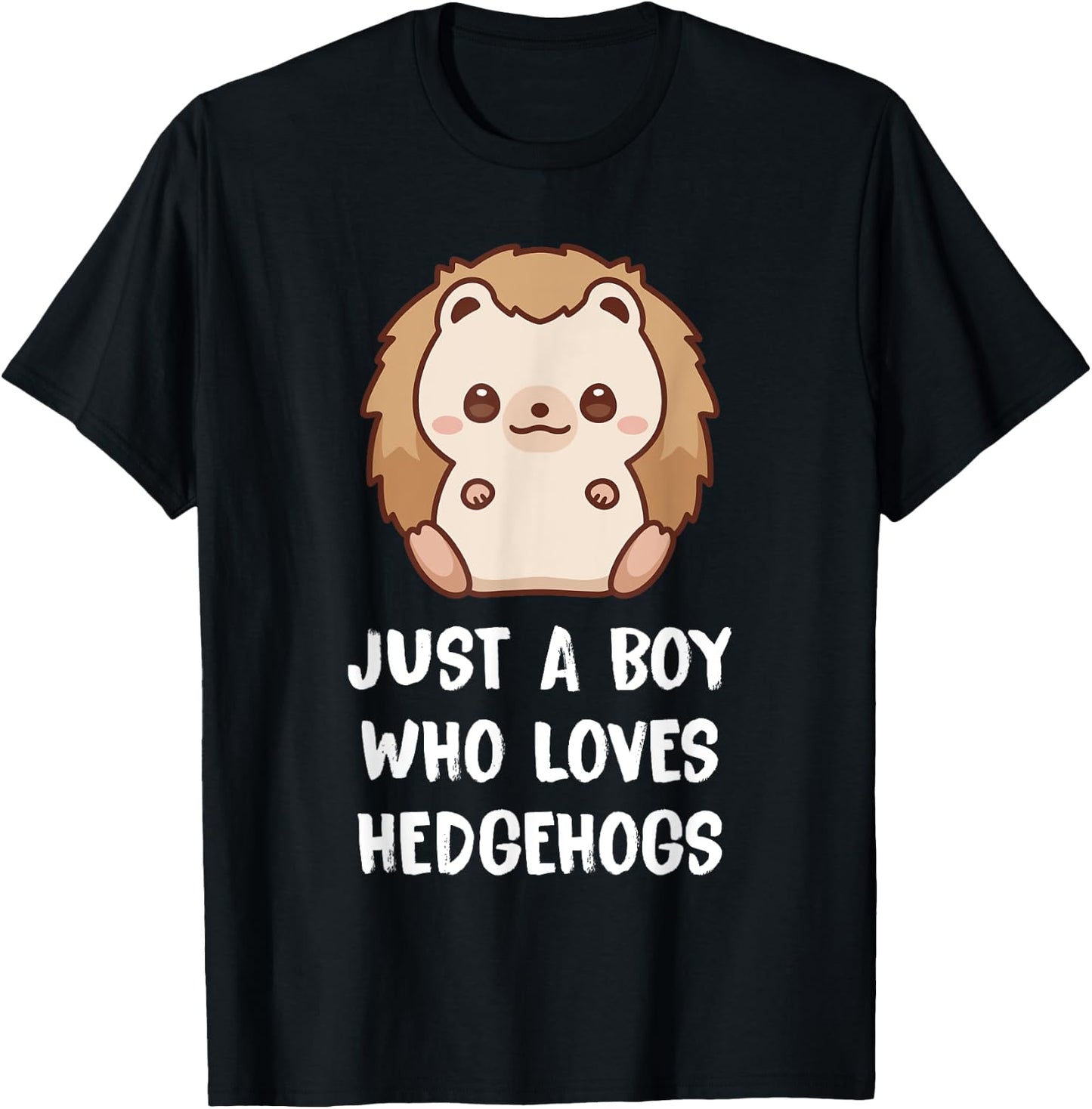 Just A Boy Who Loves Hedgehogs T-Shirt - T-Shirt | Black