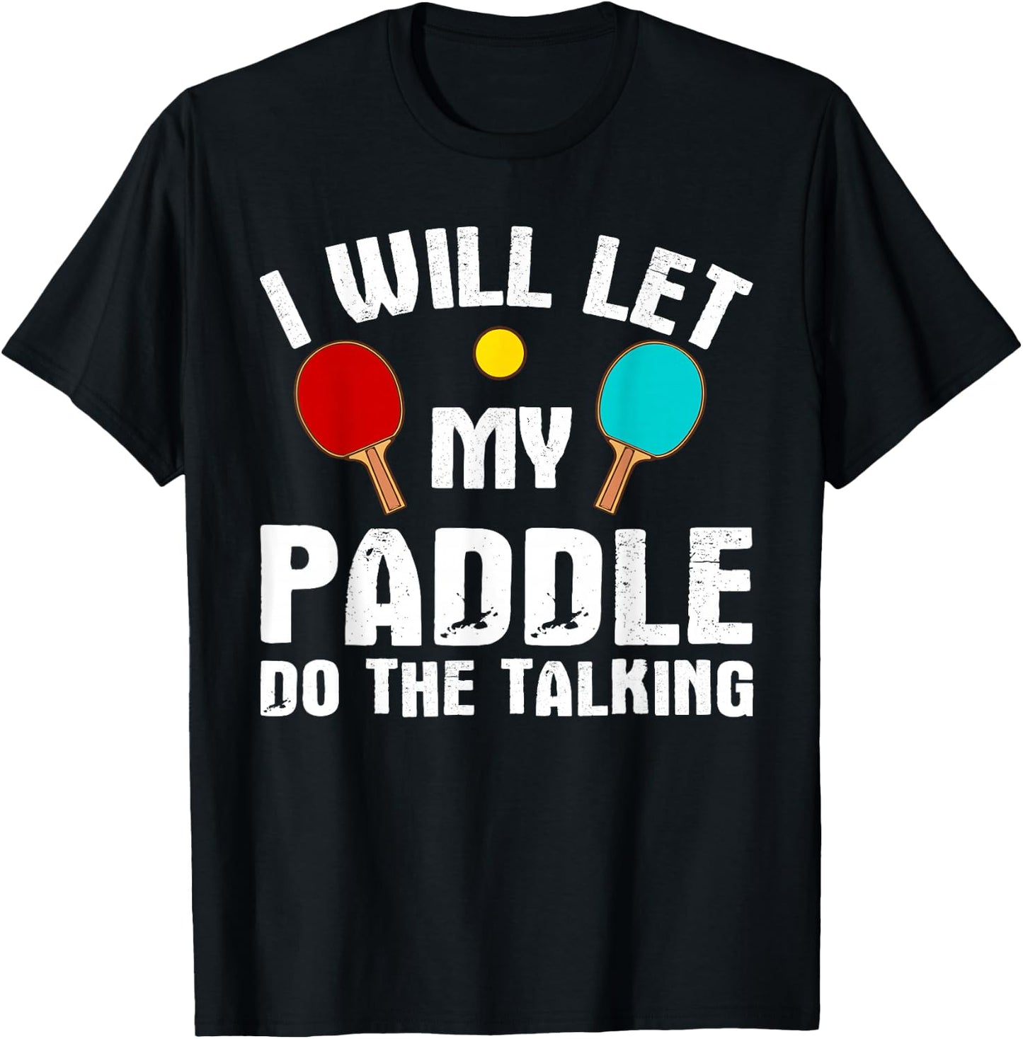Funny Table Tennis Women Paddle Ping Pong Player T-Shirt - T-Shirt | Black