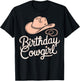 Western Birthday Cow Girl Birthday Cowgirl Rodeo Birthday T-Shirt - T-Shirt | Black