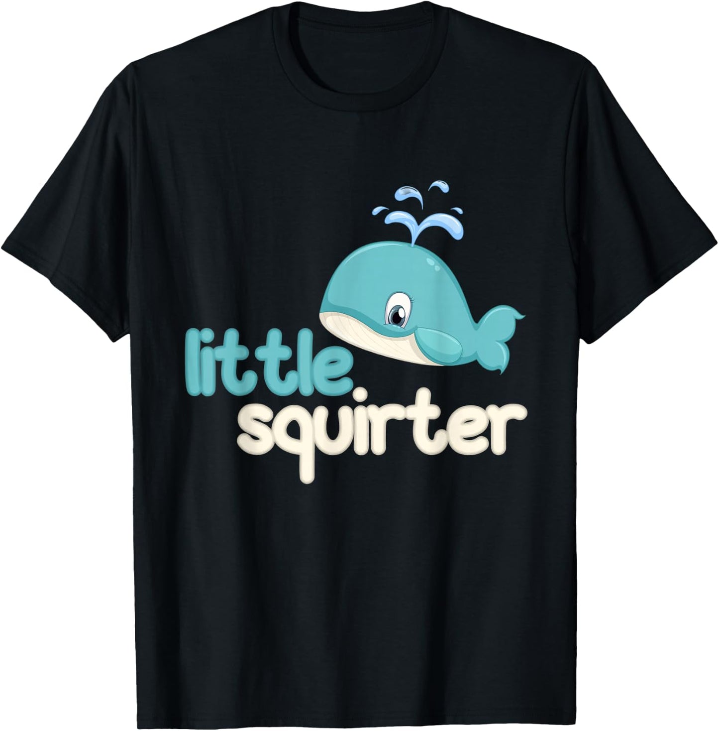 Whale Little Squirter T-Shirt - T-Shirt | Black