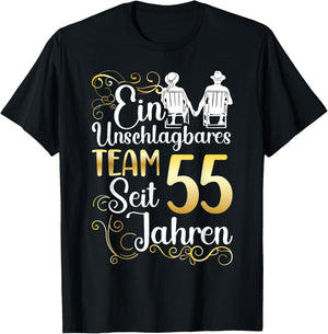 Platinhochzeit 55 Jahre Verheiratet Hochzeitstag T-Shirt - T-Shirt | Black