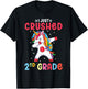 I Just Crushed 2nd Grade Unicorn Second Grade Girls Graduate T-Shirt - T-Shirt | Black