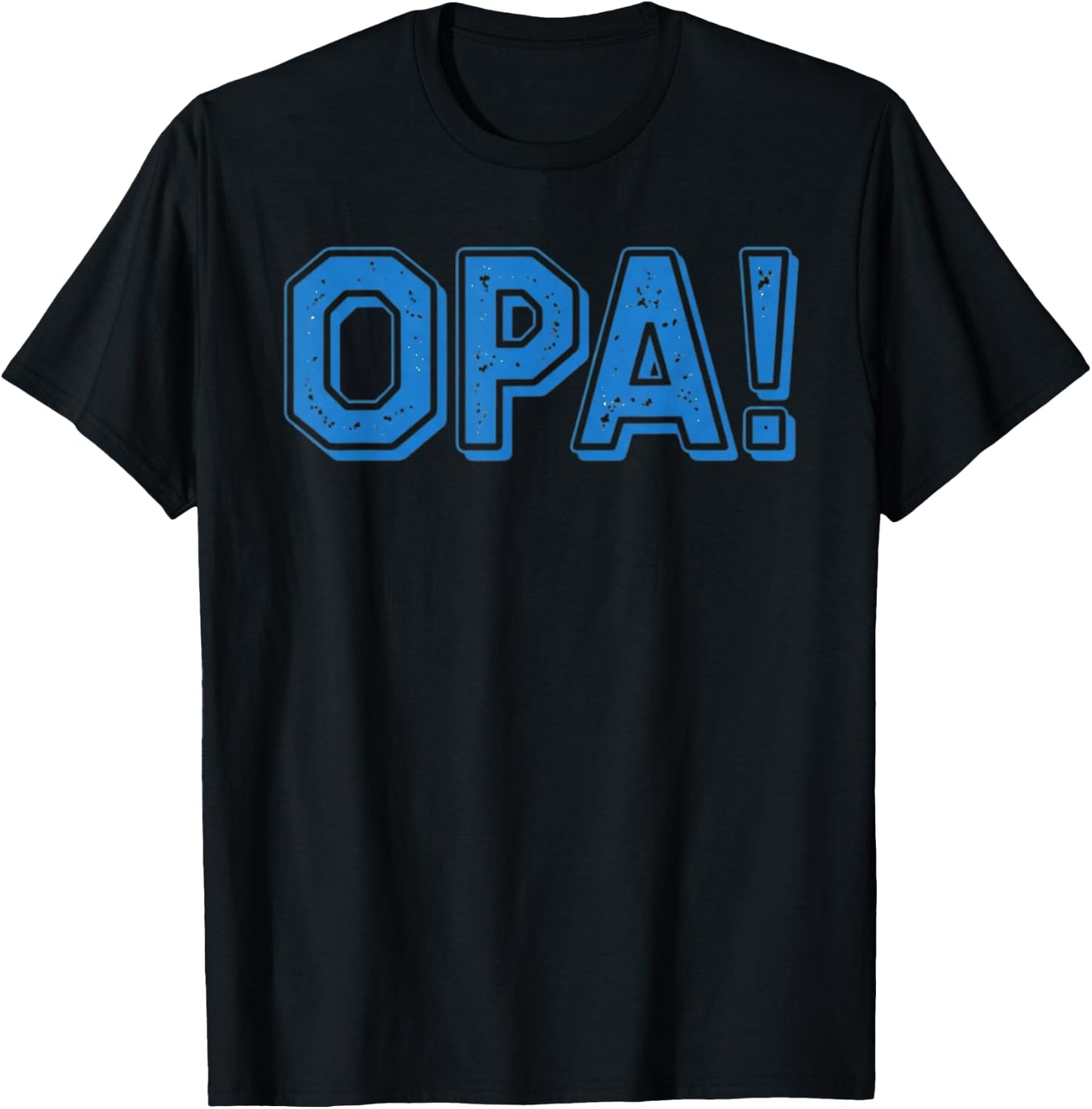 Opa Ancient Greek Pride Flag Funny Party Greece T-Shirt - T-Shirt | Black