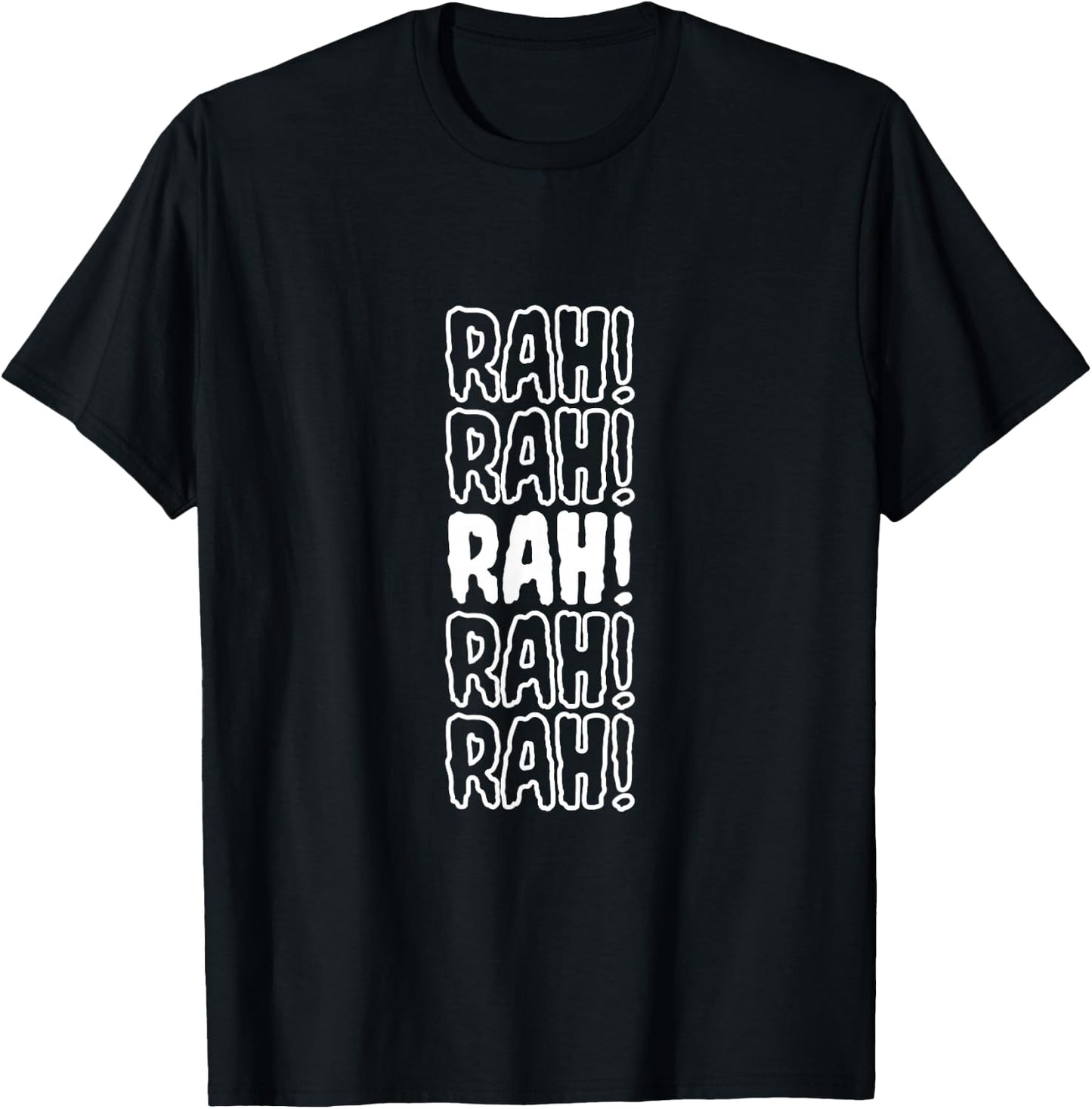 Rah Funny Cheerleader Spooky Monster Type School Football T-Shirt - T-Shirt | Black