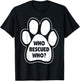 Who Rescued Who Paw Print T-Shirt - T-Shirt | Black