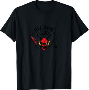 Stranger Things Hellfire Club , gray T-Shirt - T-Shirt | Black