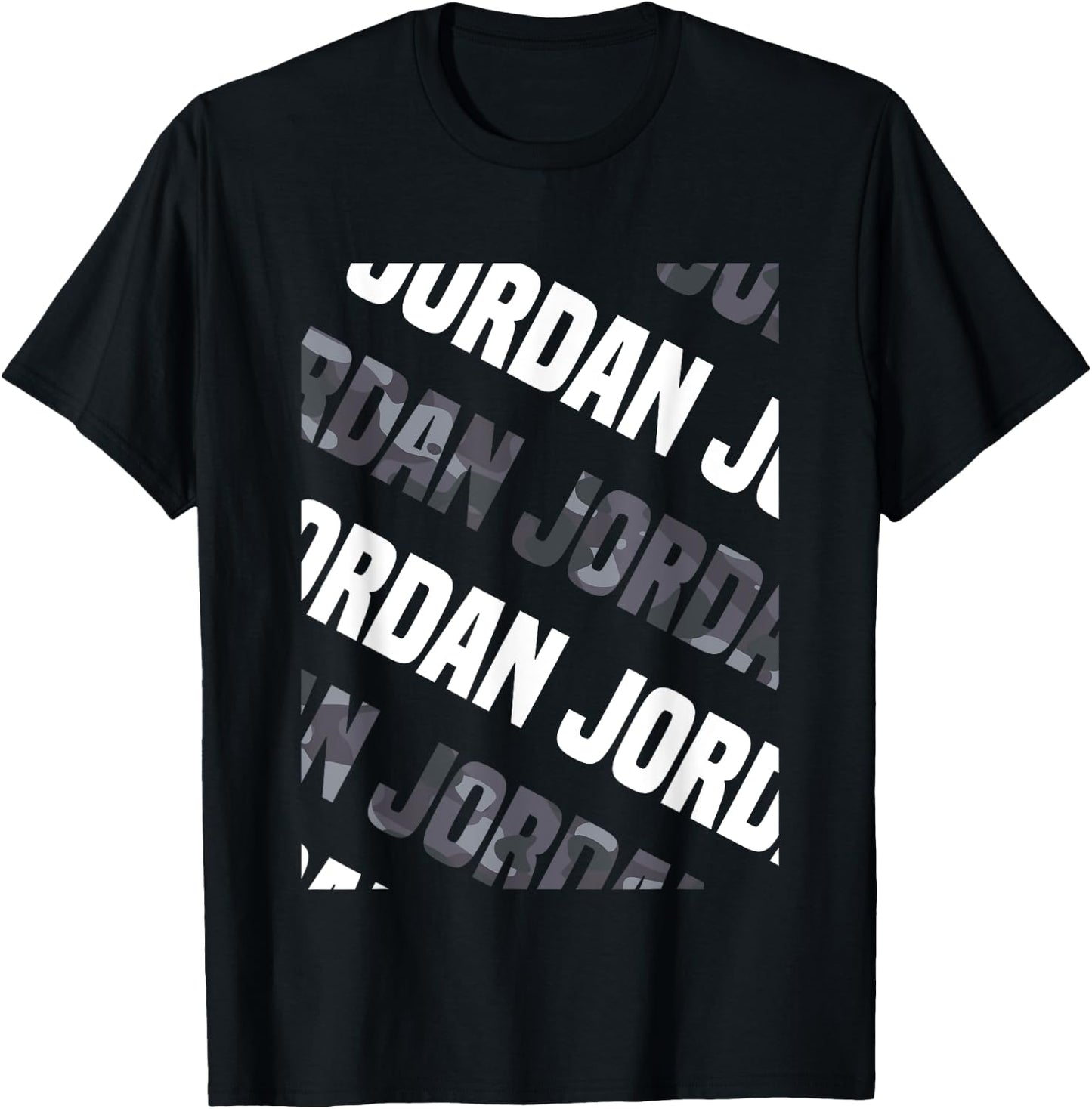 Jordan Camo Pattern Grey Camouflage T-Shirt - T-Shirt | Black