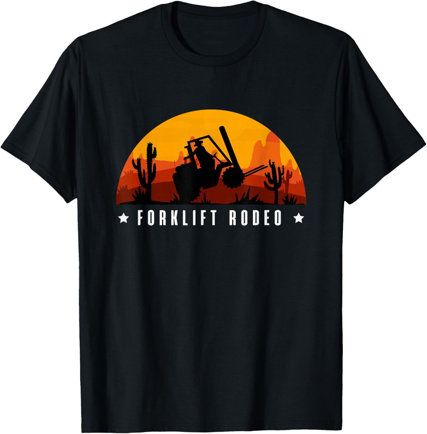 Forklift Rodeo Forklift Driver T-Shirt - T-Shirt | Black