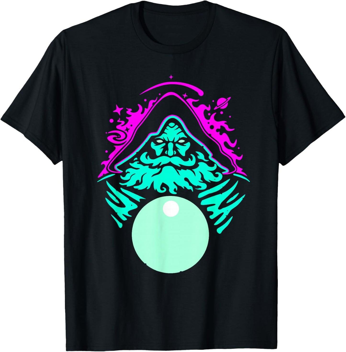 Pondering My Orb - Wizard Ponder Cosmic Fantasy Magical Meme T-Shirt - T-Shirt | Black