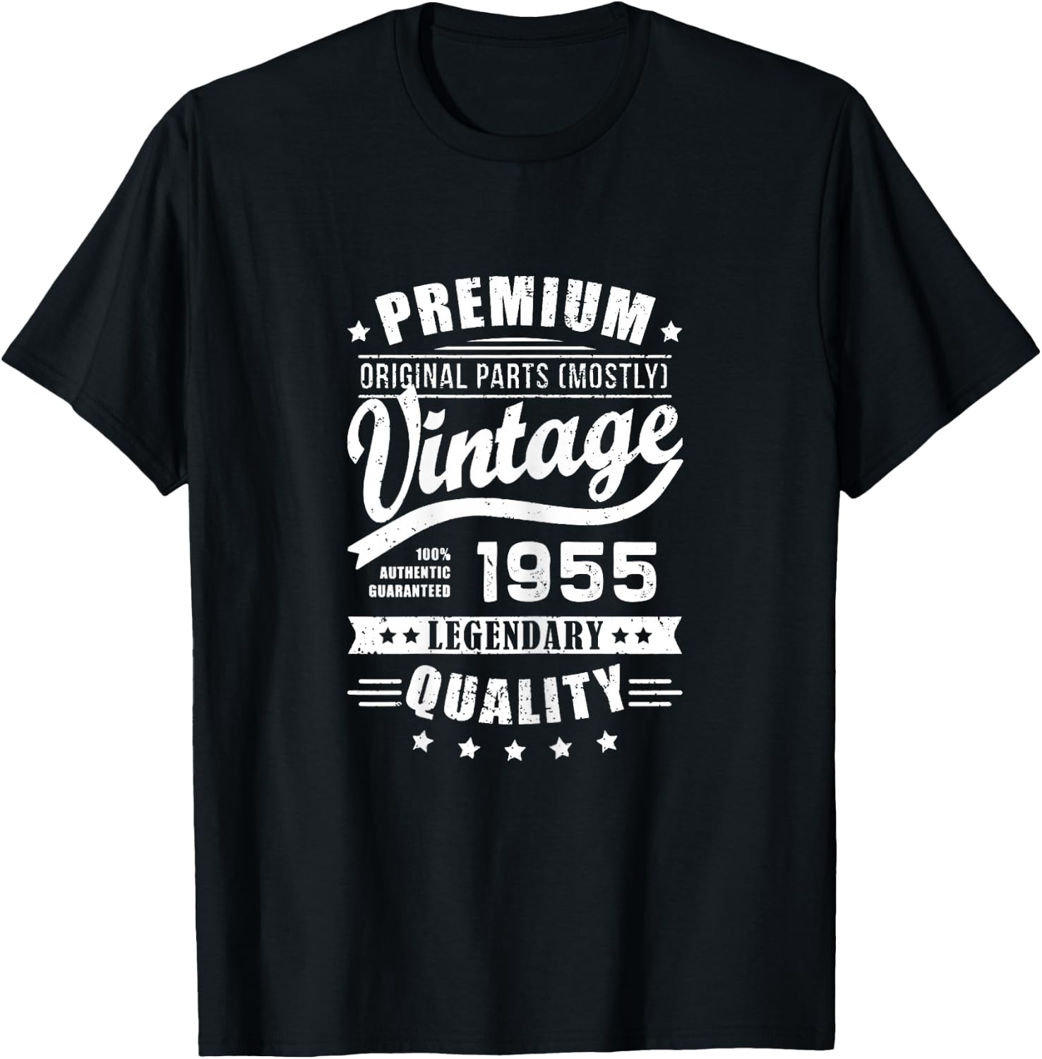 Vintage 1955 T Shirts Retro Funny 1955 Birthday T-Shirt - T-Shirt | Black