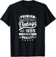 Vintage 1955 T Shirts Retro Funny 1955 Birthday T-Shirt - T-Shirt | Black