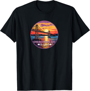 Chesapeake Bay Maryland Famous Bridges Tourist Site Souvenir T-Shirt - T-Shirt | Black