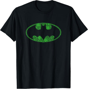Batman St Patrick's Day Shamrock Logo T-Shirt - T-Shirt | Black