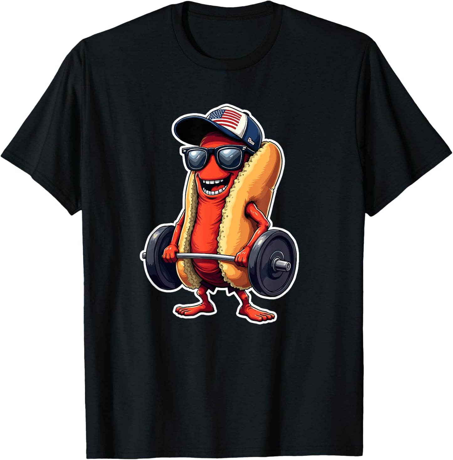 Deadlift Weightlifting Funny Fitness Workout Hot Dog Lover Women T-Shirt - T-Shirt | Black