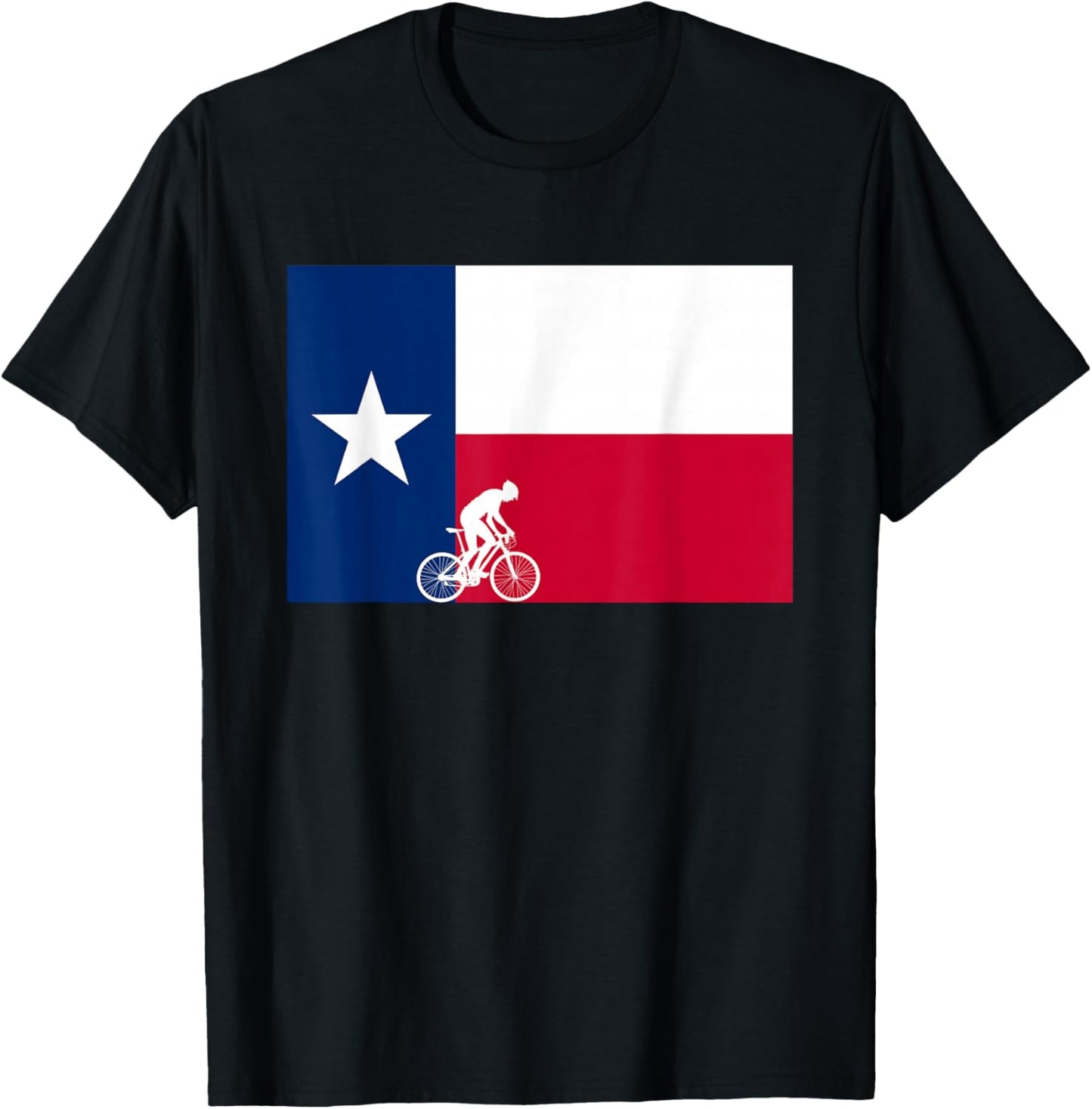 Bike Texas Pride Cycling State Biker T-Shirt - T-Shirt | Black