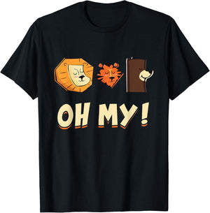 Funny Lion Tiger and Bear Oh My Animal Lovers Gift T-Shirt - T-Shirt | Black