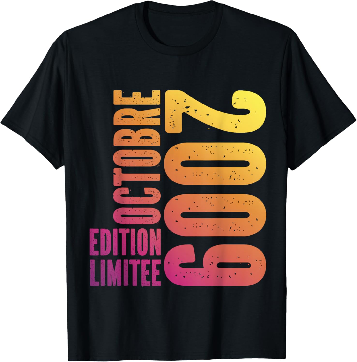 15 Years Limited Edition Birthday Man Woman October 2009 , Black, S T-Shirt - T-Shirt | Black