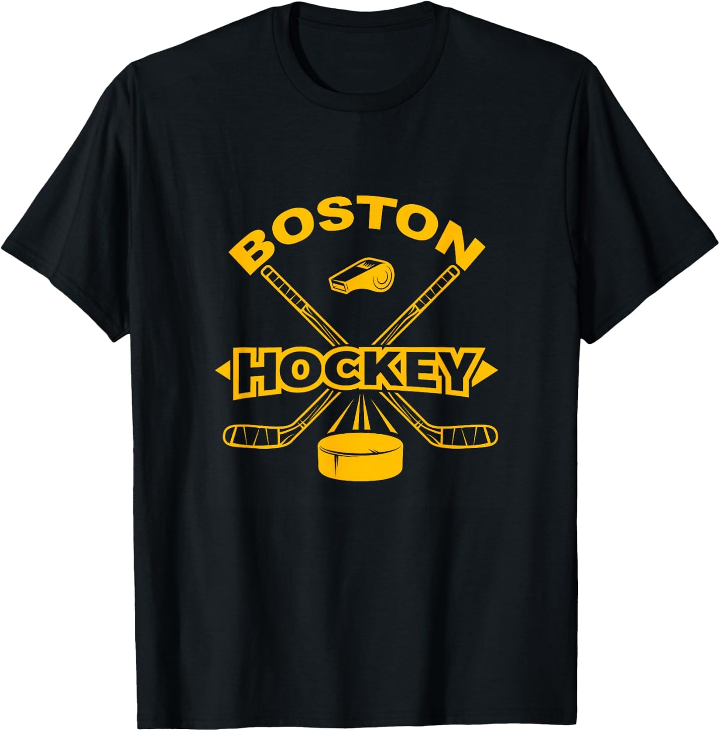 Boston Hockey Vintage T-Shirt - T-Shirt | Black