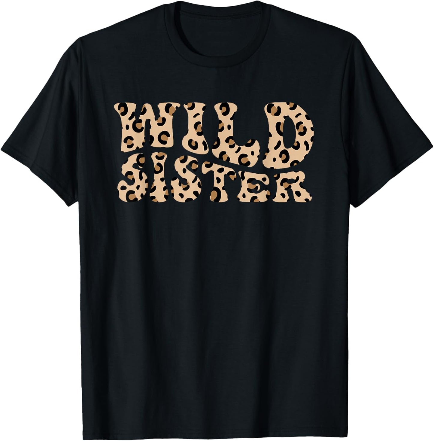 Wild Sister Zoo Theme Birthday Safari Jungle Matching Party T-Shirt - T-Shirt | Black