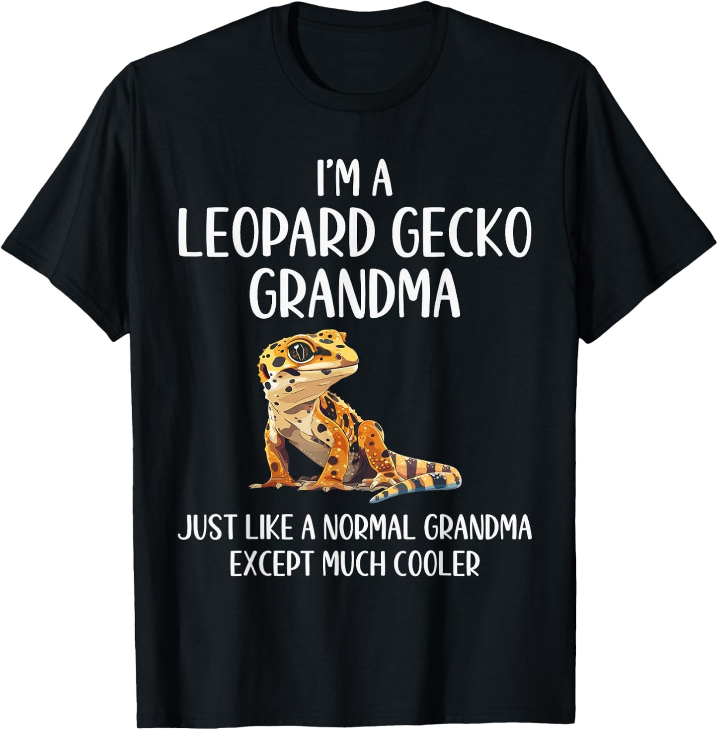 Leopard Gecko Grandma Definition Animals Lover Mothers Day T-Shirt - T-Shirt | Black