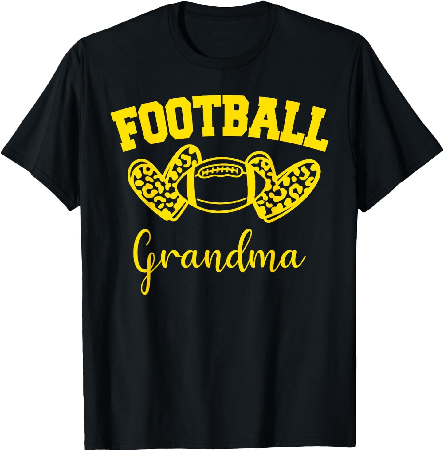 American Football Grandma Football Family Matching T-Shirt - T-Shirt | Black