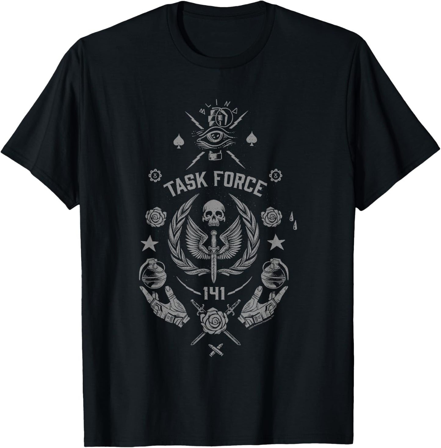 Call of Duty: Modern Warfare 2 Task Force 141 Retro Logo T-Shirt - T-Shirt | Black