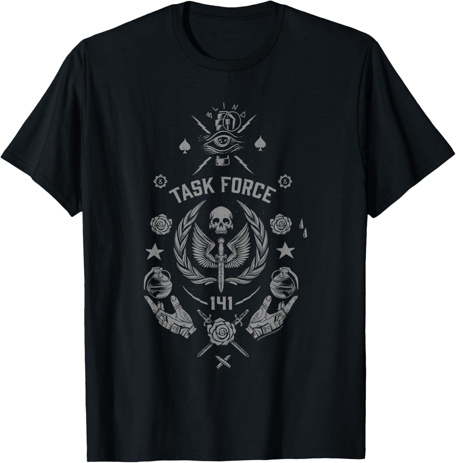 Call of Duty: Modern Warfare 2 Task Force 141 Retro Logo T-Shirt - T-Shirt | Black
