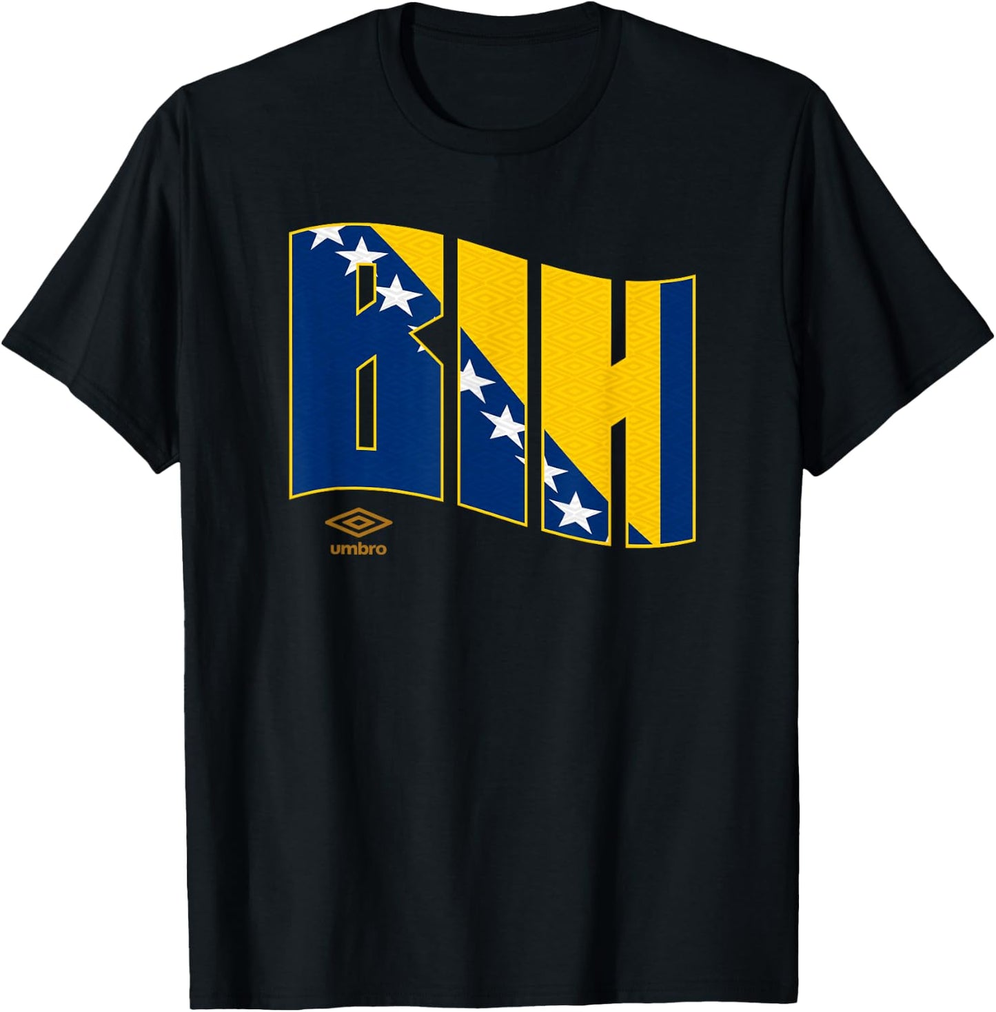 Umbro International Soccer Wavy Bosnia and Herzegovina Logo T-Shirt - T-Shirt | Black