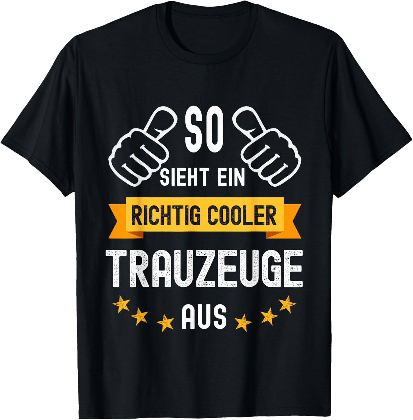 "So sieht ein richtig cooler Trauzeuge aus Trauzeug" , black T-Shirt - T-Shirt | Black