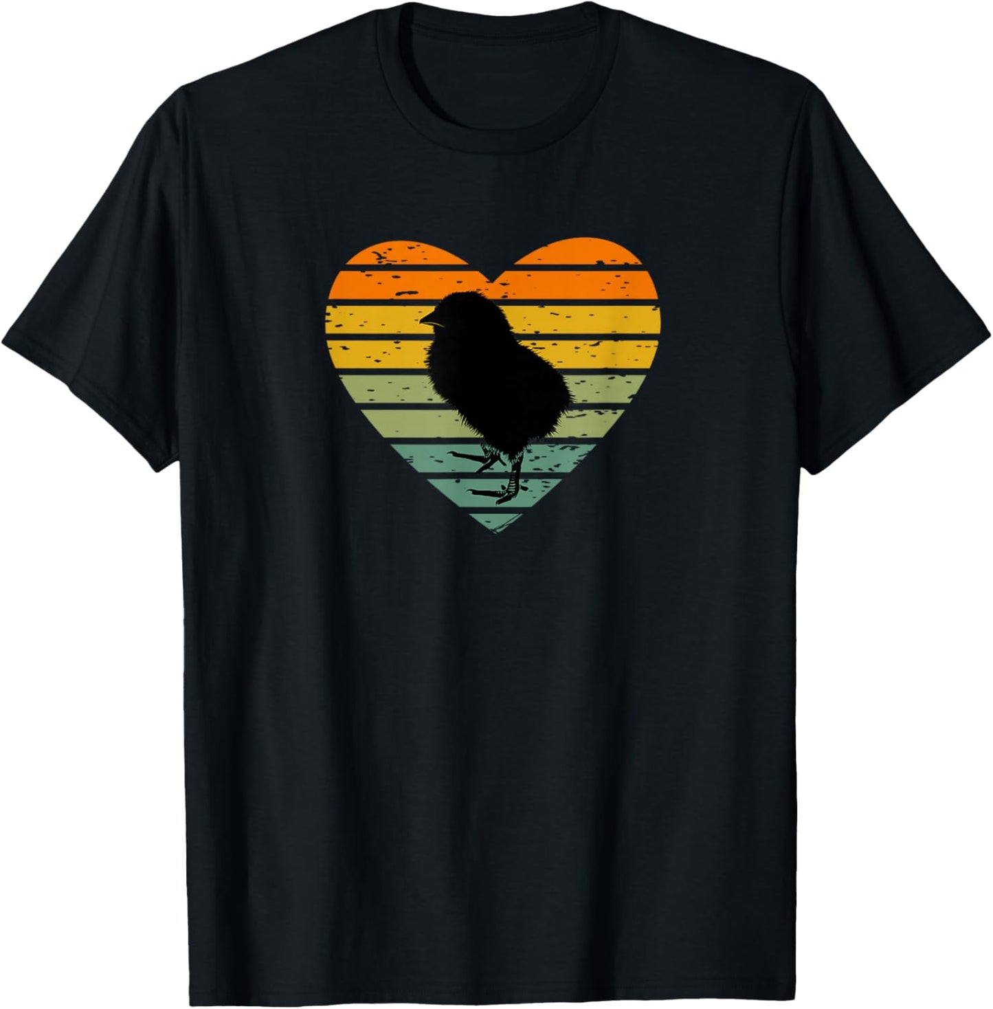 I Love Chick Vintage Farm Rooster Hen Chicken Easter , black T-Shirt - T-Shirt | Black
