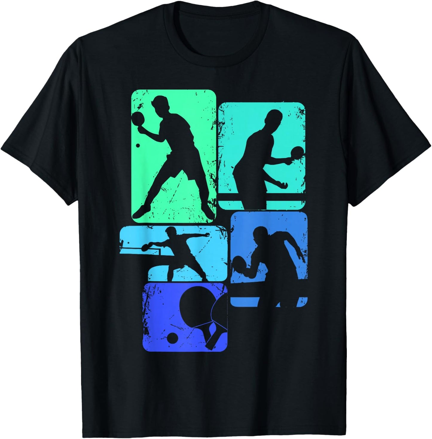 Table Tennis Ping Pong Children's Boys Men's T-Shirt - T-Shirt | Black