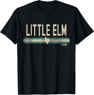 Little Elm TX | Texas | Travel & 80s Style T-Shirt - T-Shirt | Black