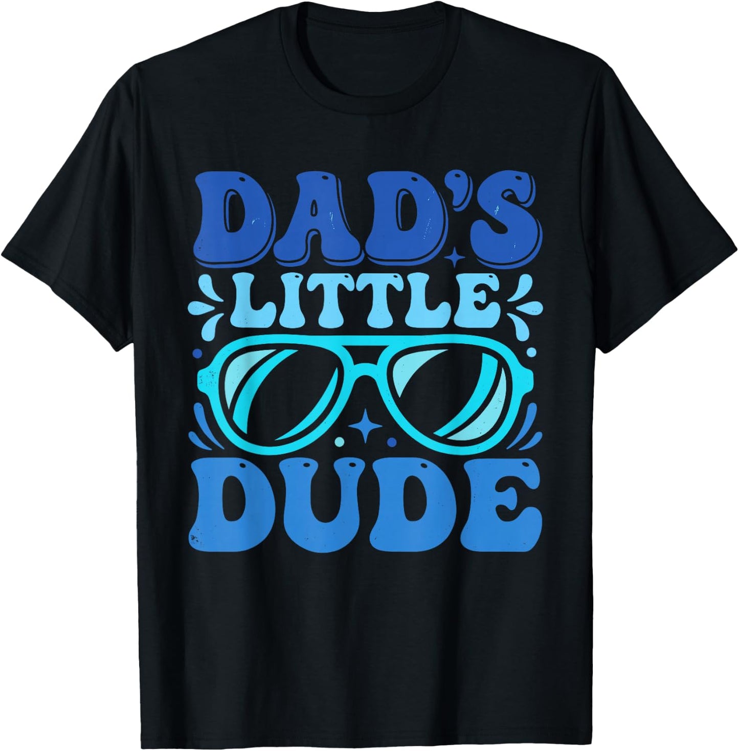 Dad's Little Dude Father's Day Matching Son Toddler Boy T-Shirt - T-Shirt | Black