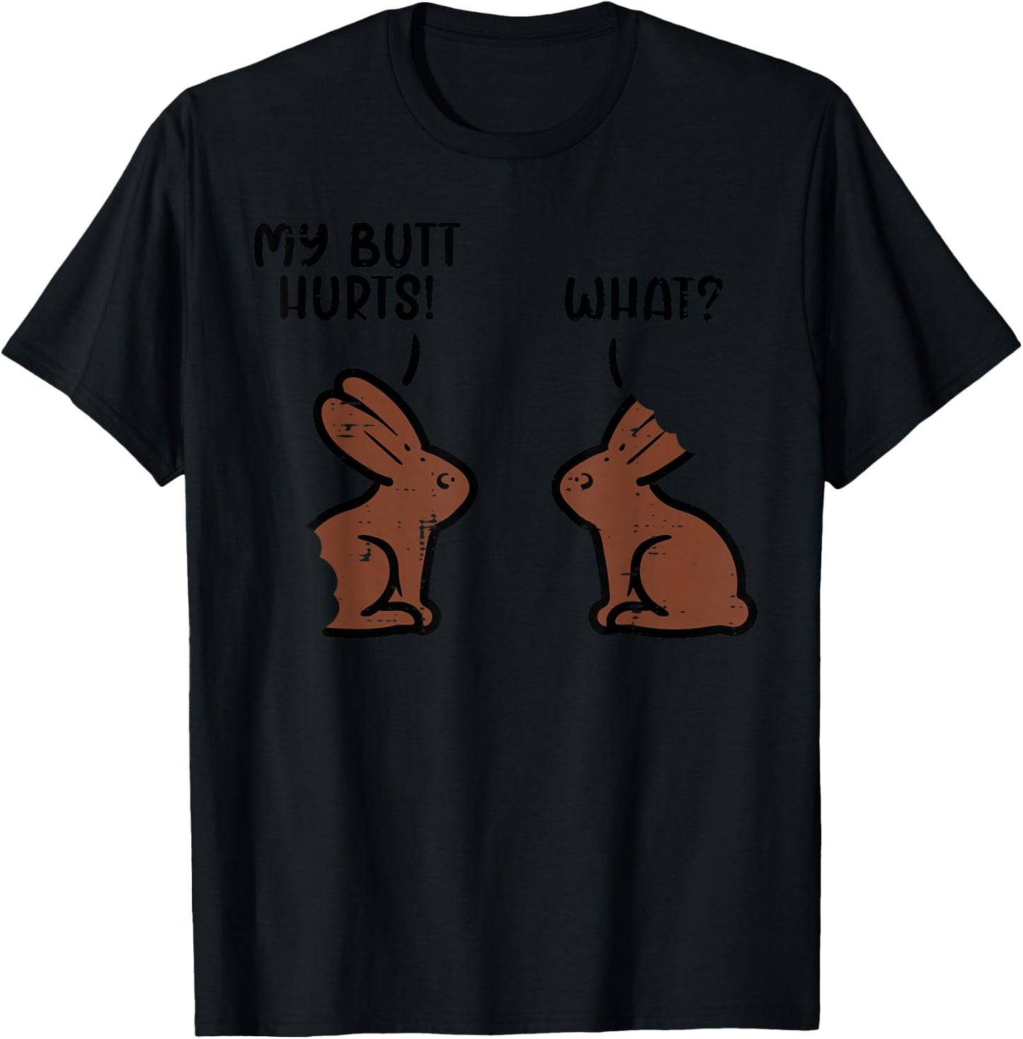 Chocolate Easter Bunnies Funny Rabbit Bunny Candy Men Women T-Shirt - T-Shirt | Black