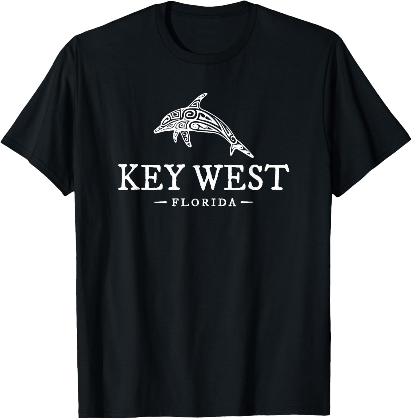 Key West Florida Dolphin Vacation Souvenir Boys Girls T-Shirt - T-Shirt | Black
